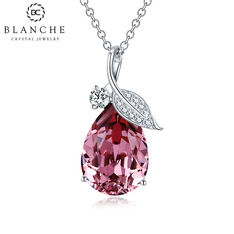 吊坠水滴布兰琪水晶吊坠女925银