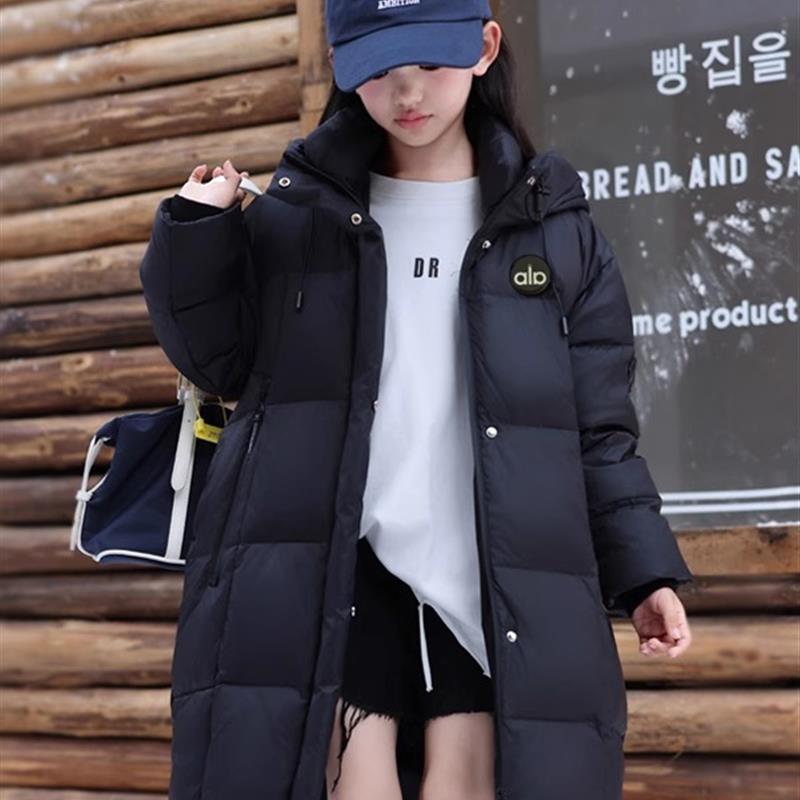 英国女童冬季款羽绒服中长款外套