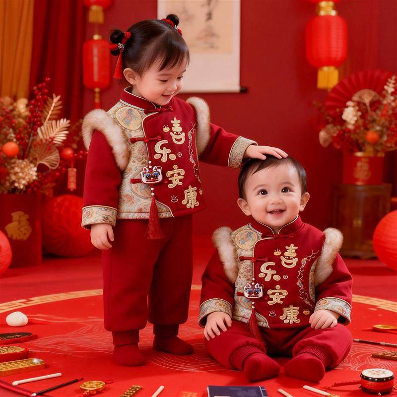 英国周岁婴儿女宝宝礼服拜年服