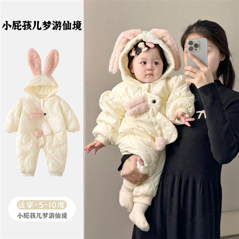 英国宝宝衣服秋冬连体衣棉服
