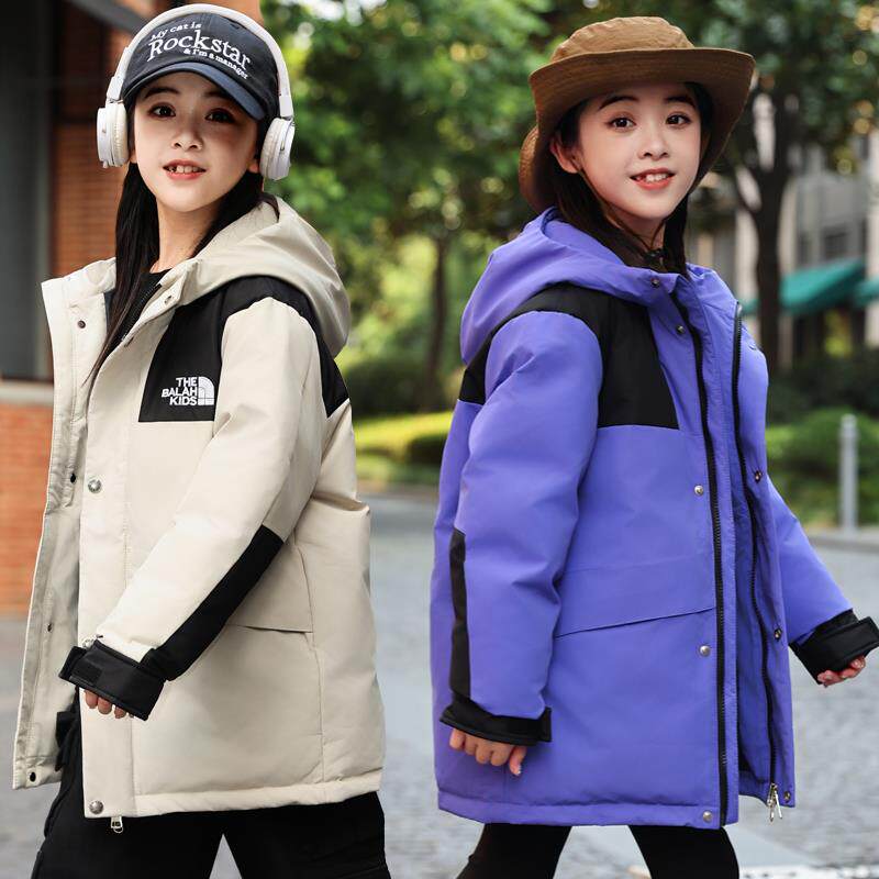 英国Nextchek儿童羽绒服中长款男女童中大童冬季防风保暖加厚外套