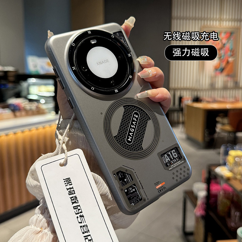 磁吸防摔手机壳适用华为Mate60 70Pro+磨砂肤感防指纹Mate50Pro原创小众新款mate40情侣软胶保护套潮牌男女