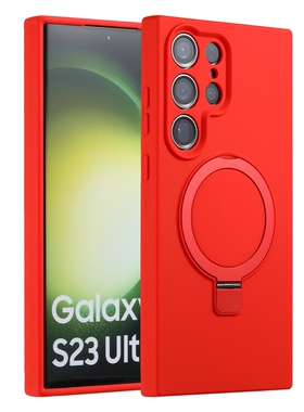 液态硅胶s26磁吸充电指环支架适用三星GalaxyS24Ultra手机软壳简约商务小众防摔s25+全包精孔肤感高级感s23P