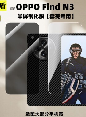 蓝猩盾适用OPPO Find N3半屏钢化膜套壳专用findn3手机外屏玻璃膜防窥防爆缩小版FINDN3高清保护膜不顶原装壳