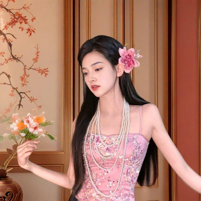 MOSS3.20【浮生梦】新中式国风珠片绣后背打揽修身吊带背心女