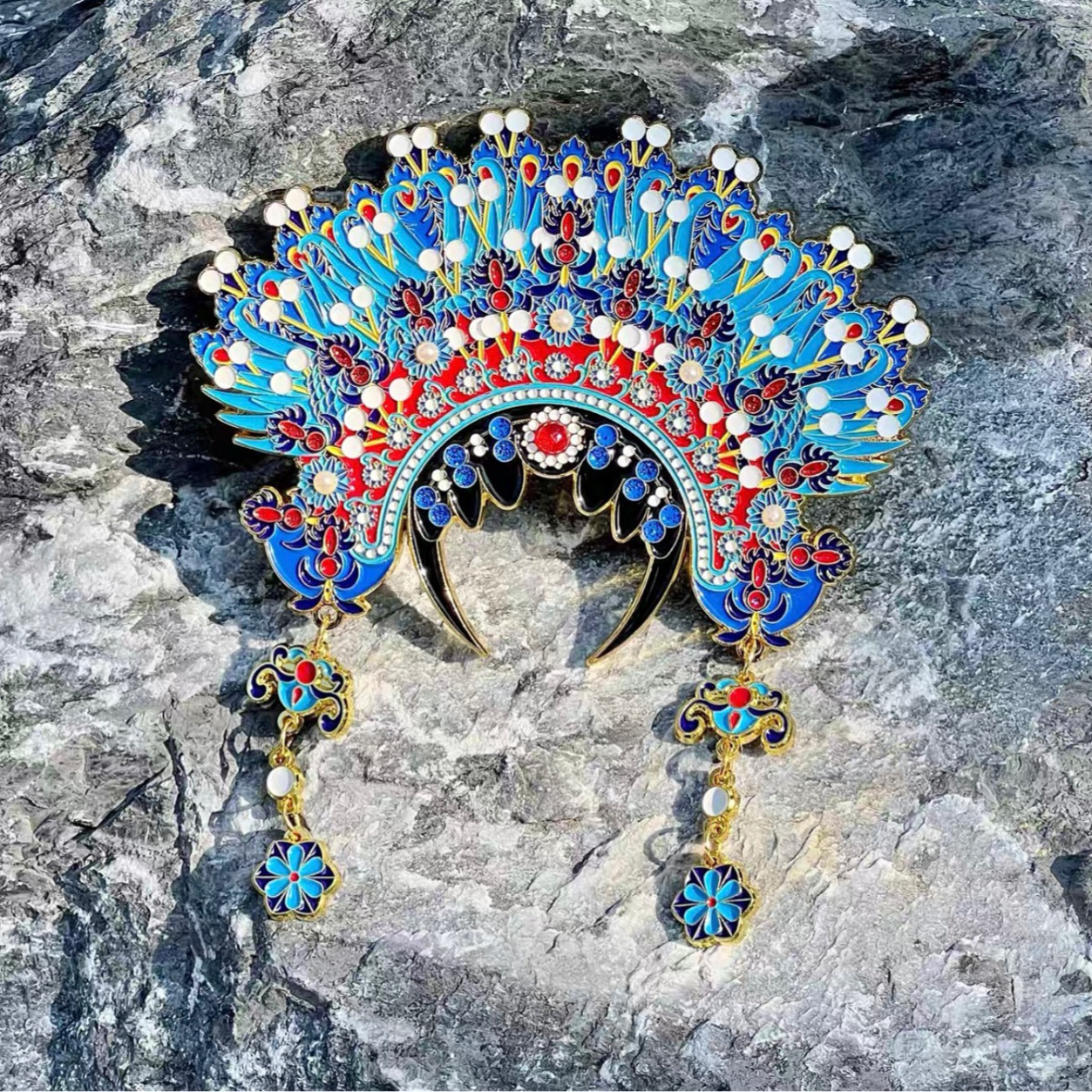 绣花碟纹云肩披肩高颜值冰箱贴