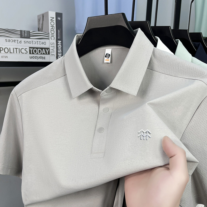 奥特莱斯夏季男士翻领POLO衫短袖商务休闲透气薄款T恤中青年半袖