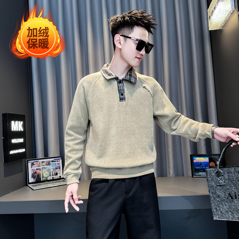 黑首314B-2-MY105-P78控108冬季新款加绒毛衣男圆领针织衫,男装针织衫/毛衣,星座314B-2