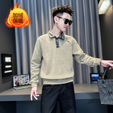 黑首314B-2-MY105-P78控108冬季新款加绒毛衣男圆领针织衫，男装针织衫/毛衣，星座314B-2