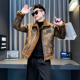 卡其首314B-2-F21-P138控178冬季新翻领加绒皮毛一体外套棉衣男，男装棉衣，星座314B-2