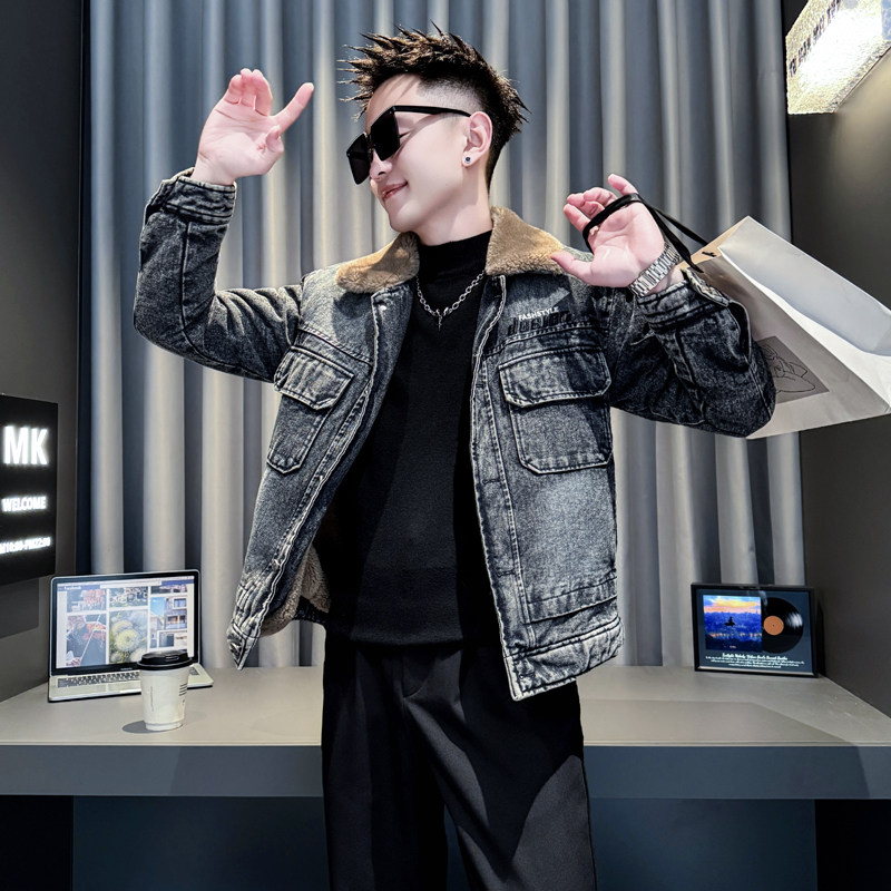 蓝首314B-2-F12-P148控198冬款加厚牛仔棉衣男休闲棉服外套，男装棉衣，星座314B-2