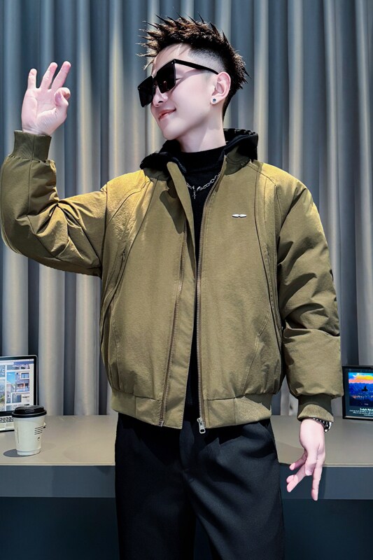 咖首314B-2-F16-P138控178冬款加厚连帽i棉衣男休闲棉服外套,男装棉衣,星座314B-2