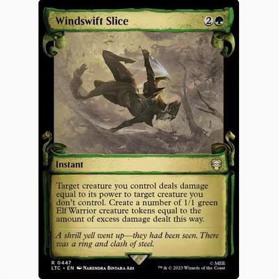 【学府卡牌】万智牌 迅风割斩 中英 扩画 卷轴闪 魔戒假日版 LTR