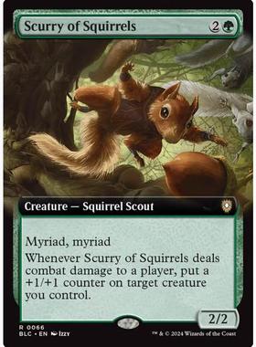 【学府】万智牌 松鼠急群 Scurry of Squirrels 英文扩画 斑隆洛