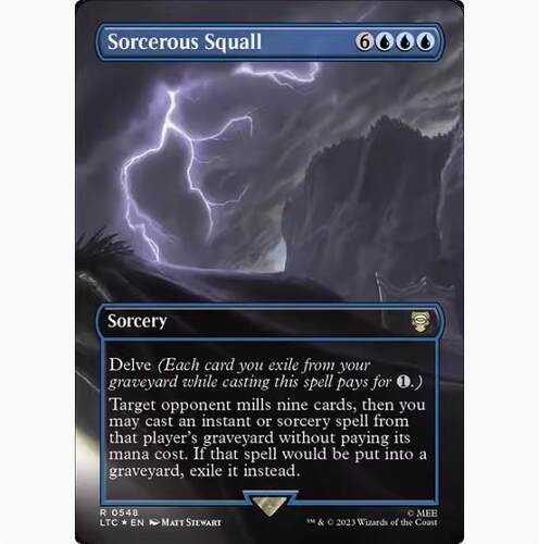 【学府卡牌】万智牌 sorcerous squall 英文 扩画 潮涌闪 魔戒LTR