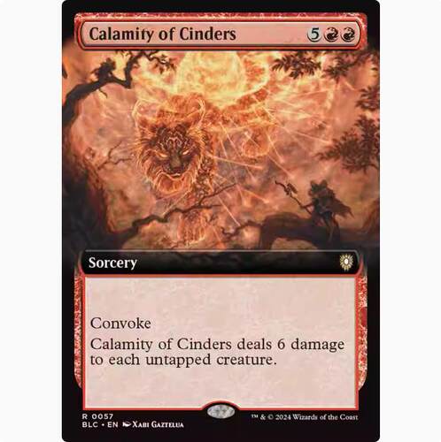 【学府】万智牌 烬焰灾祸 Calamity of Cinders 英文扩画 斑隆洛