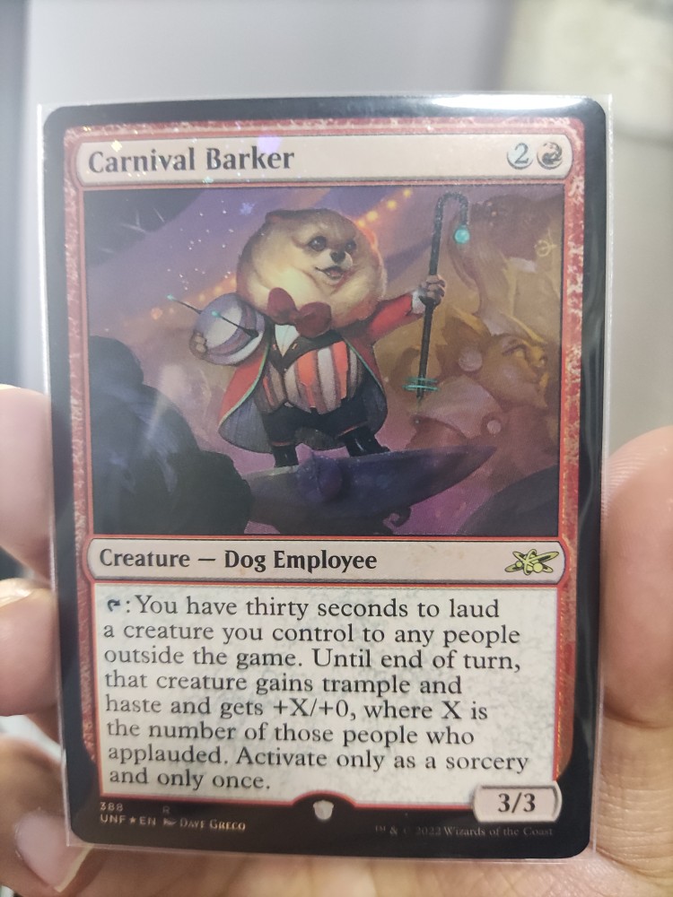 【哈尔滨学府】万智牌 388 Carnival Barker 银河闪 UNF 鸡飞4 红