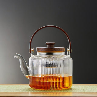 蒸煮茶壶加厚玻璃耐高温蒸煮茶器家用大容量电陶炉烧水壶茶具单壶