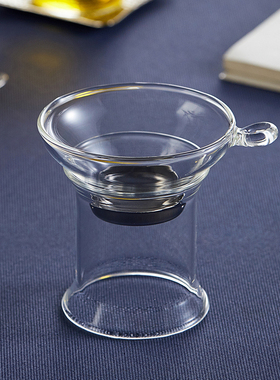 绿昌明玻璃茶滤网架不锈钢茶叶过滤器茶隔滤茶功夫茶具公道杯茶漏