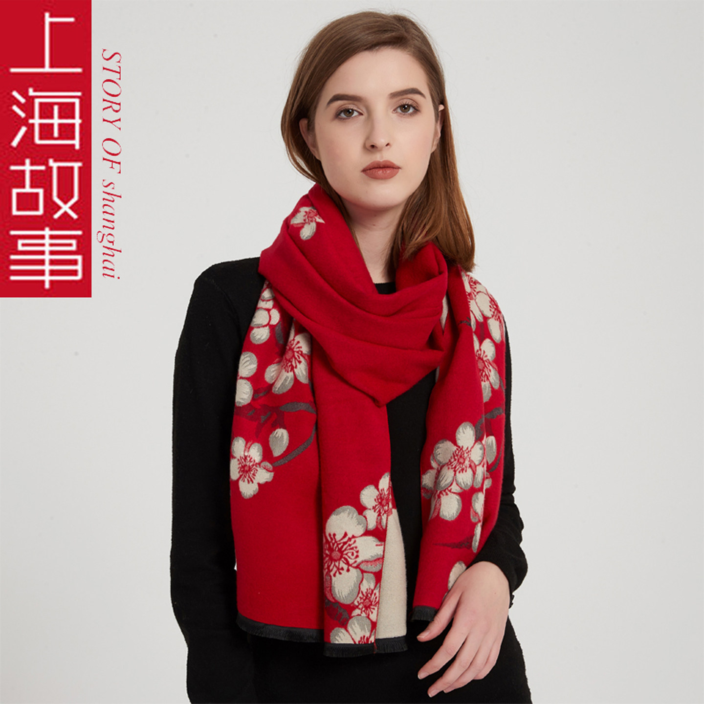 上海故事秋冬季新款围巾女