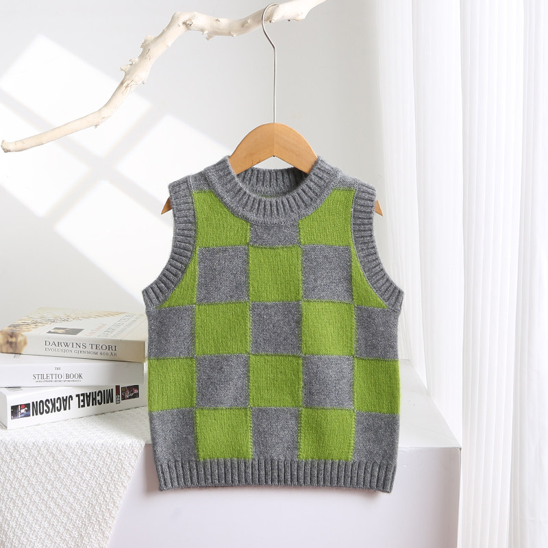 男童羊绒衫背心高端儿童毛衣宝宝坎肩大童纯山羊绒女童羊毛衫马甲