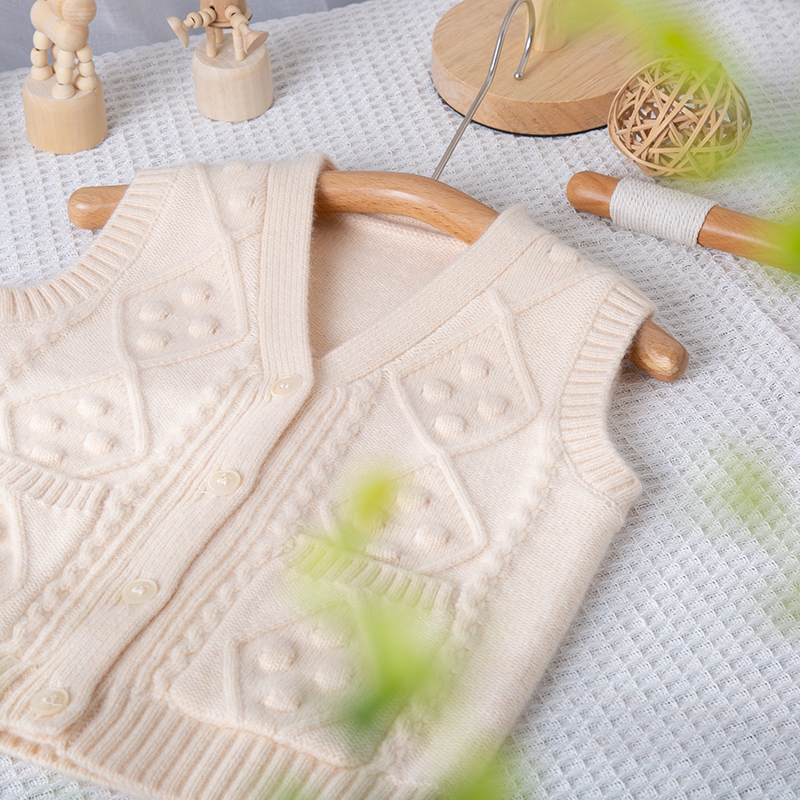 儿童羊绒衫高端男童毛衣马甲宝宝大童纯山羊绒背心女童羊毛衫坎肩