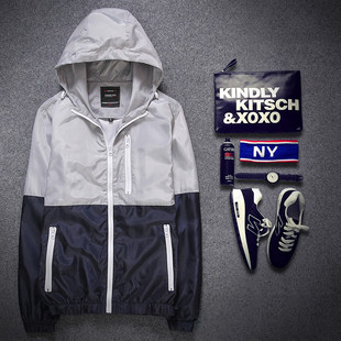 春天2023新款男装外套夏季夹克运动春秋韩版潮流薄款防晒衣服青年