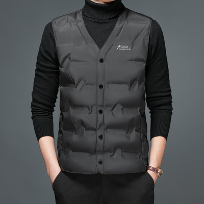 新款羽绒马甲男士秋冬季V领坎肩