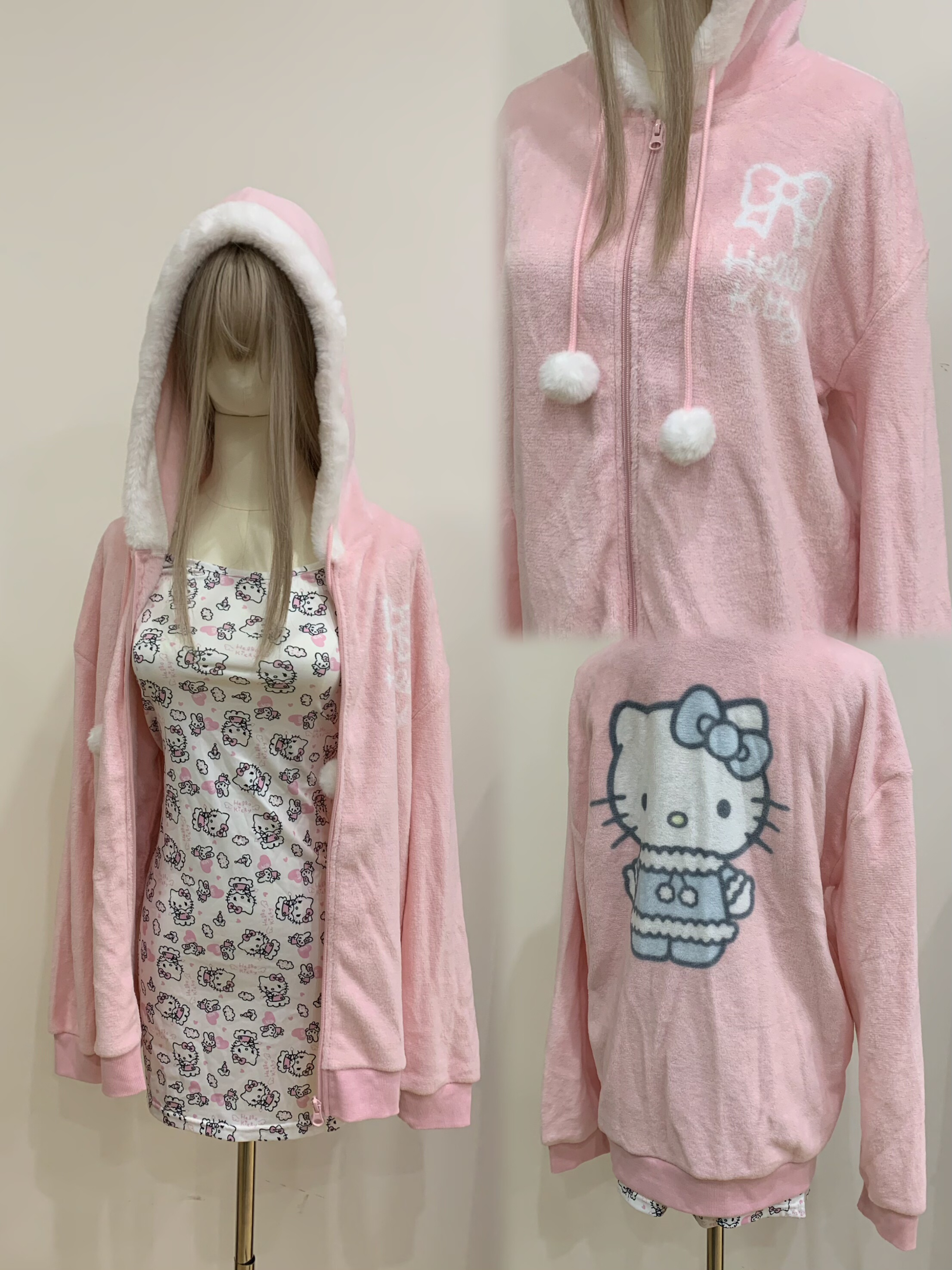 国内现货少量HelloKitty 2025 冬季 三丽鸥正品毛绒软妹毛绒外套