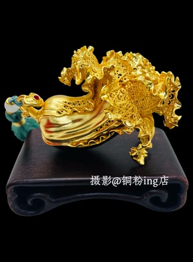 全新现货 朱炳仁铜 如意百财白菜镂空家居饰品工艺品摆件