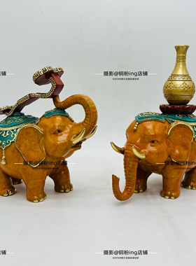 朱炳仁铜 平安如意象摆件吸水铜对象 客厅玄关办公装乔迁开业