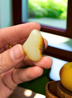 和田玉籽料聚黄皮聚黑皮原石挂件籽