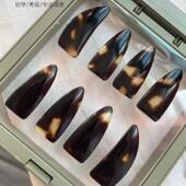 手工古筝指甲玳瑁色成人儿童考级演奏专用甲片单凹槽双面弧大中小