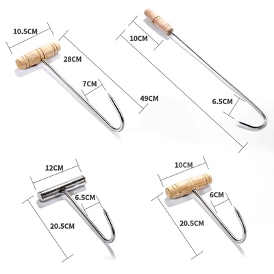 烤鸭炉用钩子短木柄勾丁字钩长柄