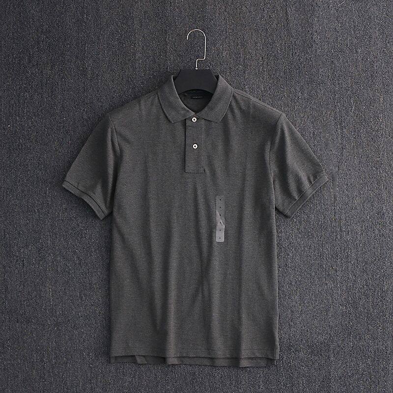 thumbnail for New men's clothing European and American classic wild basic models summer men's cotton short-sleeved business casual lapel short-sleeved
