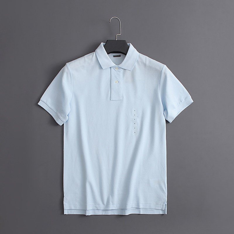thumbnail for New men's clothing European and American classic wild basic models summer men's cotton short-sleeved business casual lapel short-sleeved