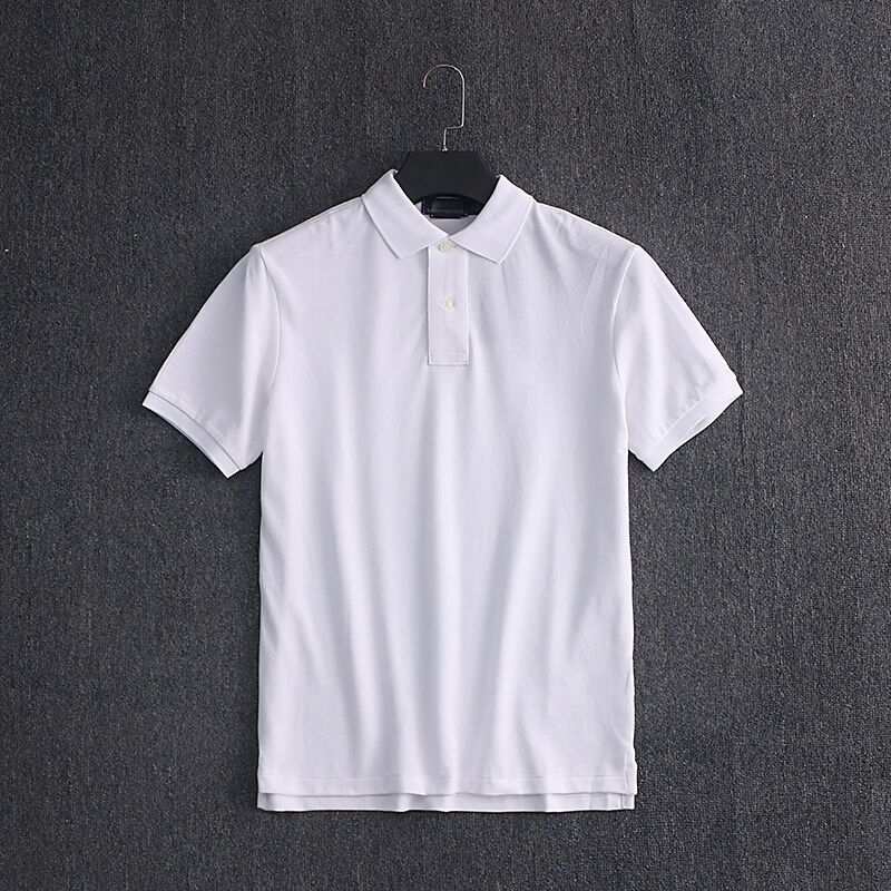 thumbnail for New men's clothing European and American classic wild basic models summer men's cotton short-sleeved business casual lapel short-sleeved