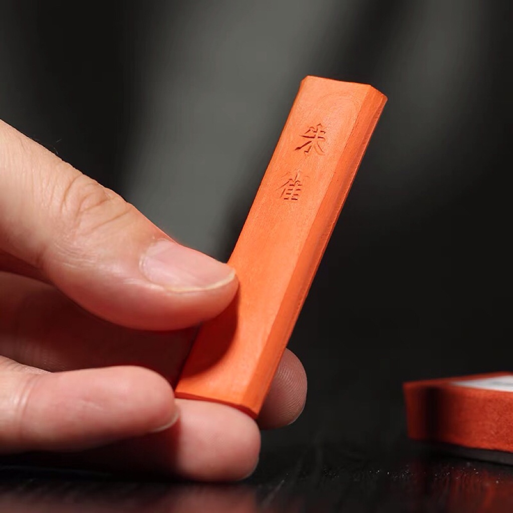 吴钩日本进口彩墨块 朱雀国画书法颜料墨锭文房四宝墨条