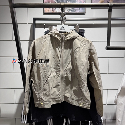 阿迪达斯女夏季连帽速干透气外套