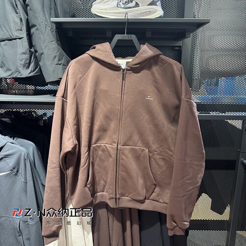 耐克男连帽加绒保暖宽松夹克外套