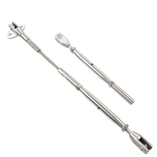 304膜结构幕墙钢丝绳拉索栏杆楼梯扶手索具M6M8M12M16不锈钢压制