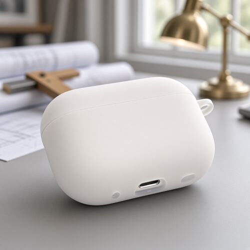 适用airpods1/2/3/4/5/pro/pro2/pro3防摔保护套防刮保护简约磨砂白耳机壳苹果AirPods保护套简约保护套