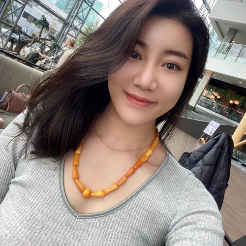 纯天然欧款老蜜蜡花蜡老黄蜜项链