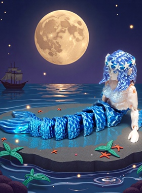 美人鱼3D打印模型摆件唯美手办