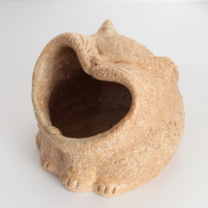 信乐烧粗陶可爱丑萌哈欠猫
