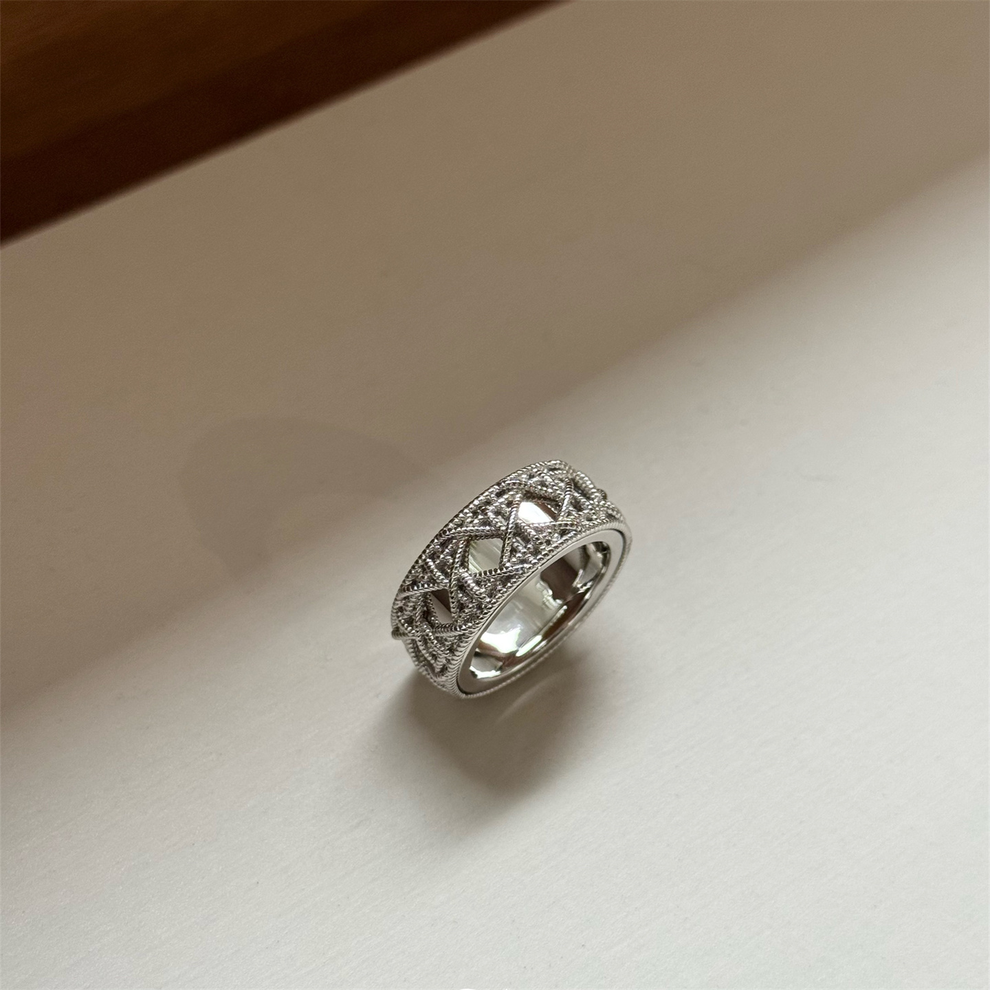 minicyberS925纯银戒指藤格纹款