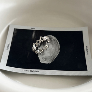 MINICYBER镂空星星戒指极简时髦耐看小众设计高级感开口纯银百搭