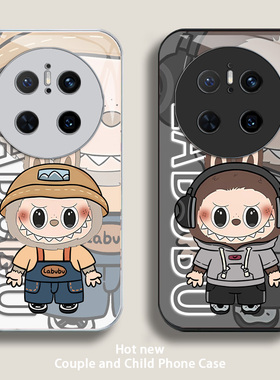 拉布布适用华为mate70手机壳mate70Pro+玻璃壳mate60男女情侣50全包40/30/20液态pura70/p60新款p50p40保护套