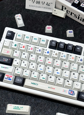 情绪键帽 原厂高度黑白彩配色 PBT材质五面热升工艺客制机械键帽