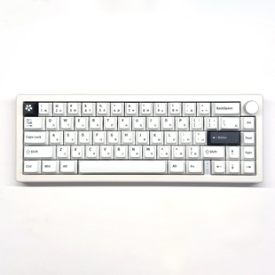 黑白 日文 简约PBT材质热升华工艺原厂高度客制化 英文 极简键帽